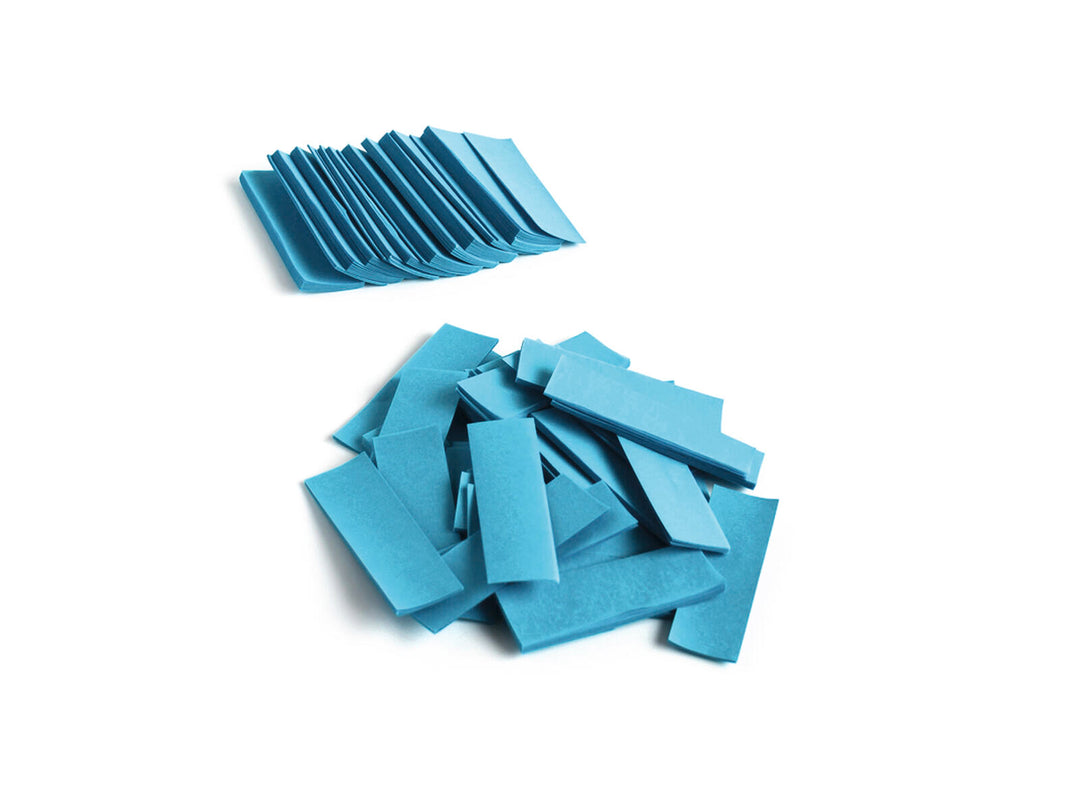 TCM FX Slowfall Confetti rectangular 55x18mm, lys blå, 1kg