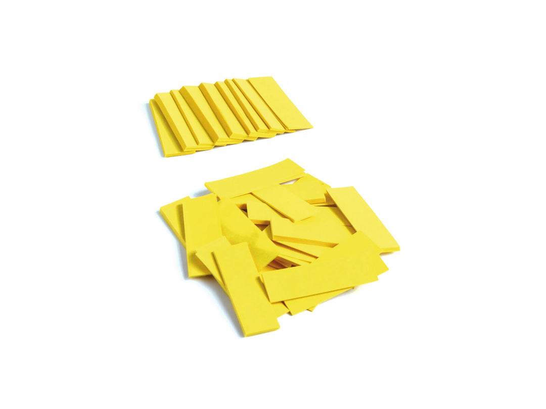 TCM FX Slowfall-konfetti rektangulær 55x18 mm, gul, 1 kg