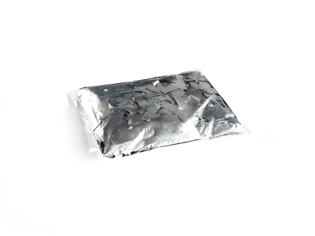 TCM FX metallisk konfetti rektangulær 55x18 mm, sølv, 1 kg