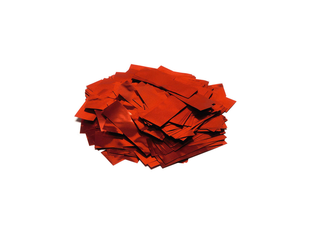 TCM FX Metallic Confetti rektangulær 55x18mm, rød, 1kg