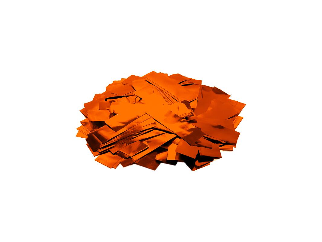 TCM FX metallisk konfetti rektangulær 55x18 mm, oransje, 1 kg