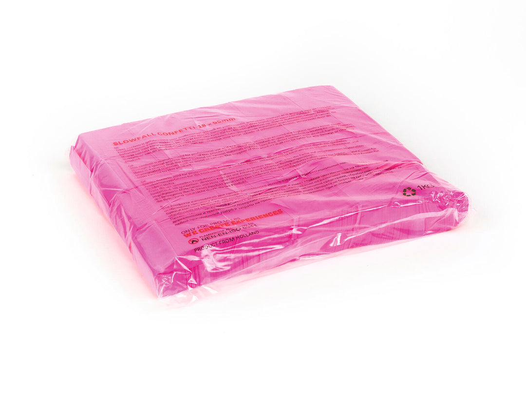 TCM FX Slowfall konfetti rektangulær 55x18mm, neonrosa, UV-aktiv, 1kg