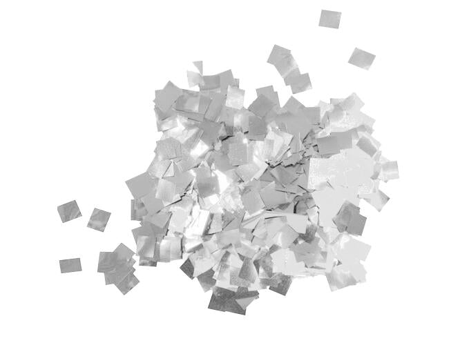 TCM FX Metallic Confetti Raindrops 6x6mm, sølv, 1kg