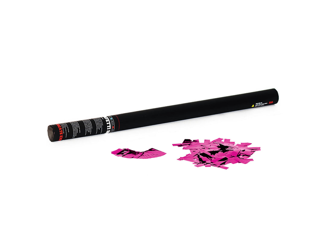 TCM FX håndholdt konfettikanon 80cm, metallisk rosa
