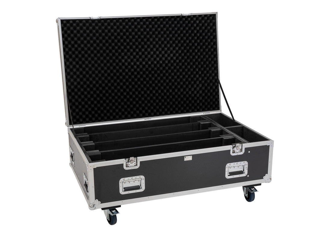 ROADINGER Flightcase PRO 4x LED BAR-8 SWING med hjul