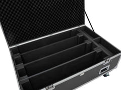 ROADINGER Flightcase PRO 4x LED BAR-8 SWING med hjul
