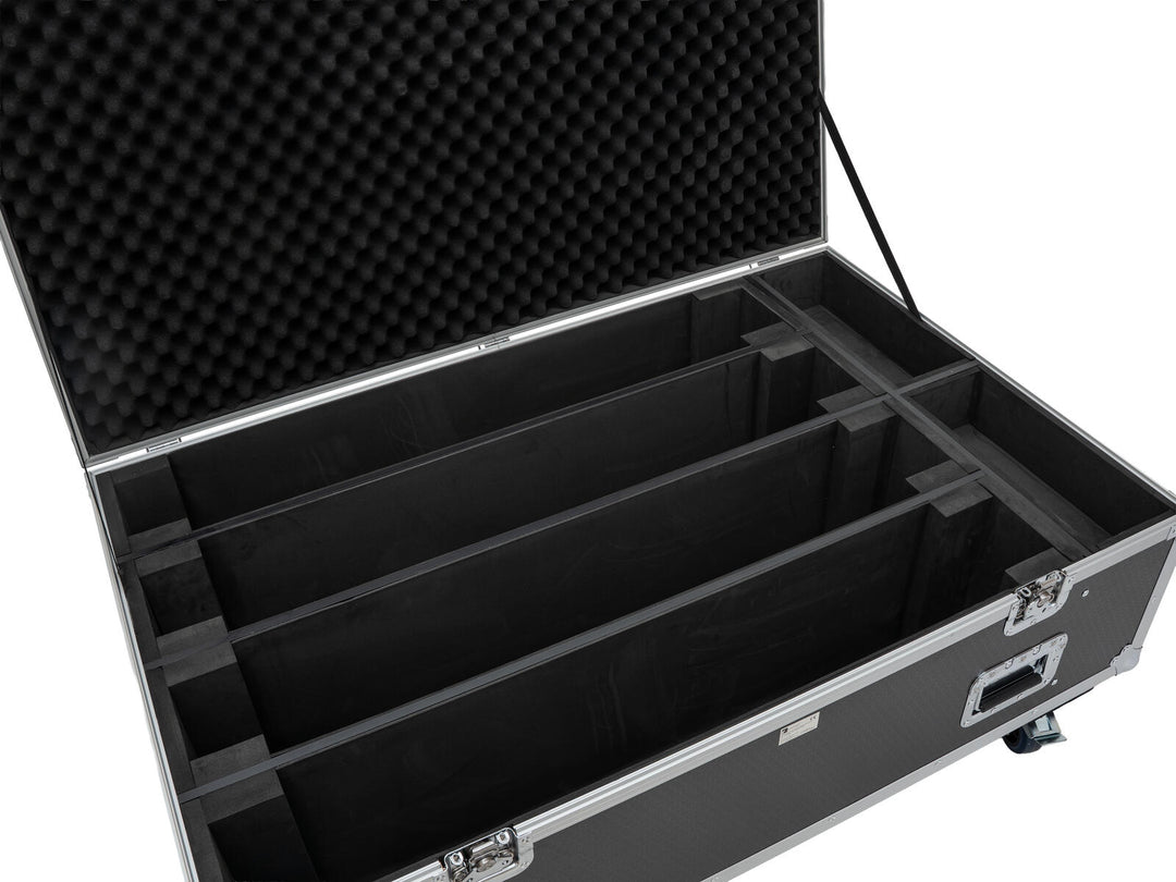 ROADINGER Flightcase PRO 4x LED BAR-8 SWING med hjul