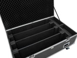 ROADINGER Flightcase PRO 4x LED BAR-8 SWING with wheels