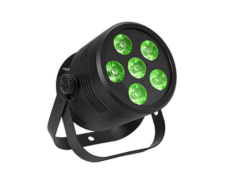 EUROLITE LED Silent Par 6 QCL gulv bk