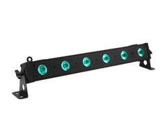 EUROLITE sett med 2x LED BAR-6 QCL RGB+UV-lister + myk bag