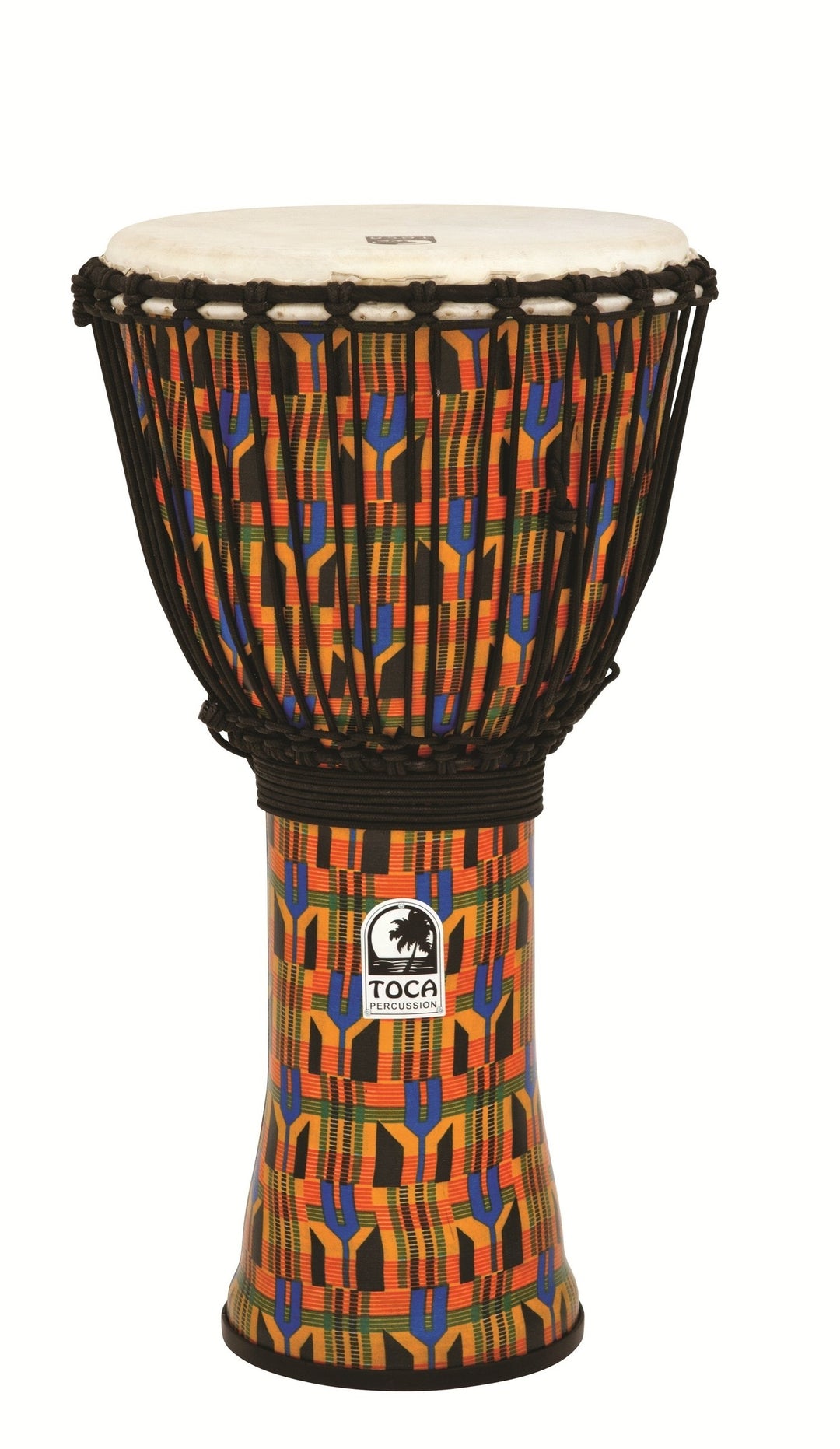 Toca Djembe Freestyle Rope Tuned - Kente-stoff (SFDJ-12K)