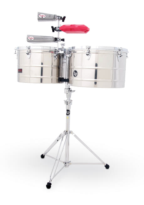 Latin Perkusjon Timbales Prestige Thunder Timbs - Rustfritt stål (LP1516-S)
