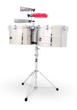 Latin Perkusjon Timbales Prestige Thunder Timbs - Rustfritt stål (LP1516-S)