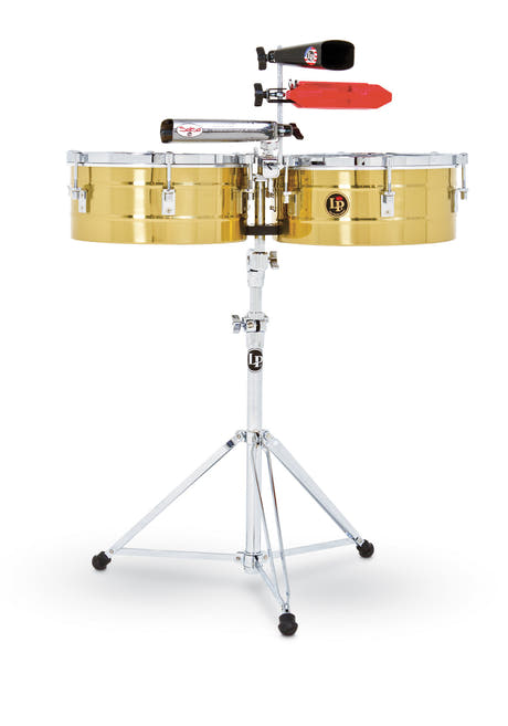Latin Perkusjon timbales Tito Puente Solid Brass - 13"/14" (LP256-B)