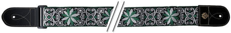 GEWA Gitarer-remmer F&S Folk Jacquard - grønn-hvit