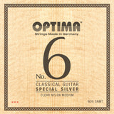 Optima strenger for klassisk gitar No. 6 Special Silver - sett Nylon medium (NO6.SNMT)