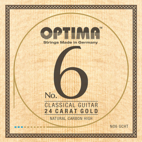 Optima strenger til klassisk gitar No. 6 24 karat gull - Set Carbon Gold high (NO6.GCHT)