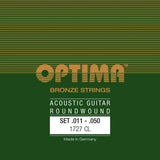 Optima strenger til akustisk gitar bronse-strenger - Sett Custom-light (1727CL)