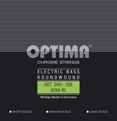 Optima E-bass-strenger Chrome Strings Roundwound Long Scale - sett 4-string reg-light (4299L)