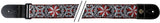 GEWA Gitarer-remmer F&S Folk Jacquard - rød-hvit