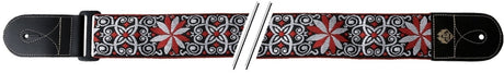 GEWA Gitarer-remmer F&S Folk Jacquard - rød-hvit