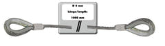 EUROLITE ståltau 1000x6mm sølv med kaus