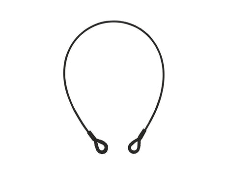 EUROLITE Steel Rope 1000x6mm black with Thimbles