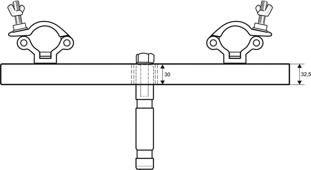 EUROLITE TAH-52 truss-adapter med TV-spigot
