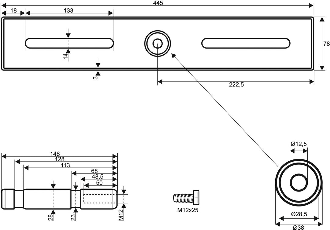EUROLITE TAH-52 truss-adapter med TV-spigot