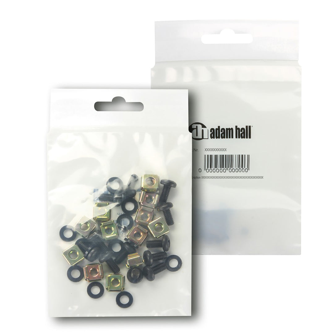 Adam Hall -skruer for 19" stativ 12 stk. (12mm)