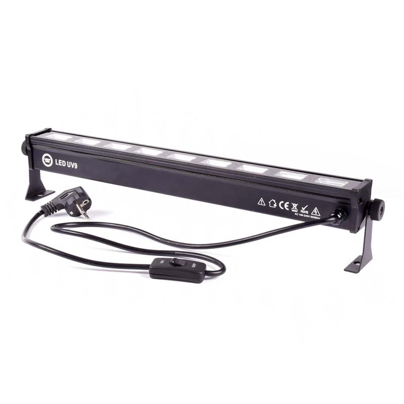 LIGHT4ME LED BAR UV 9 + HVID profesjonell lysdekorasjon 9x3W