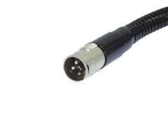 OMNITRONIC svanehals svart XLR/XLR, 47cm