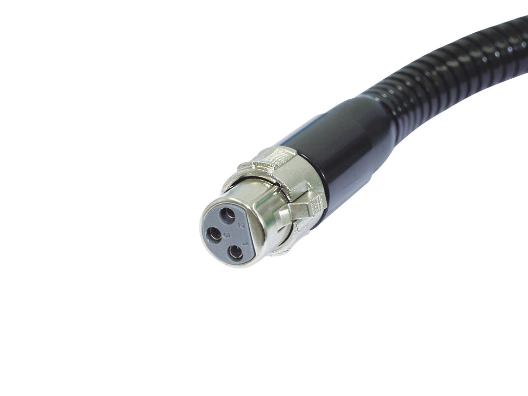 OMNITRONIC svanehals svart XLR/XLR, 47cm