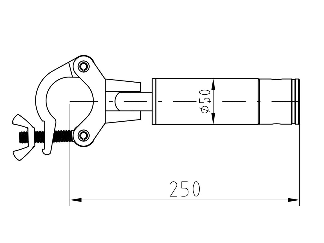 ALUTRUSS CORS-25 hjørneavstiver 25cm adapter