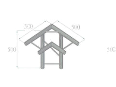 ALUTRUSS BILOCK BQ2-PAL31H 3-veis hjørne 90°