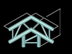ALUTRUSS BILOCK BQ2-PAL31V 3-veis hjørne 90°