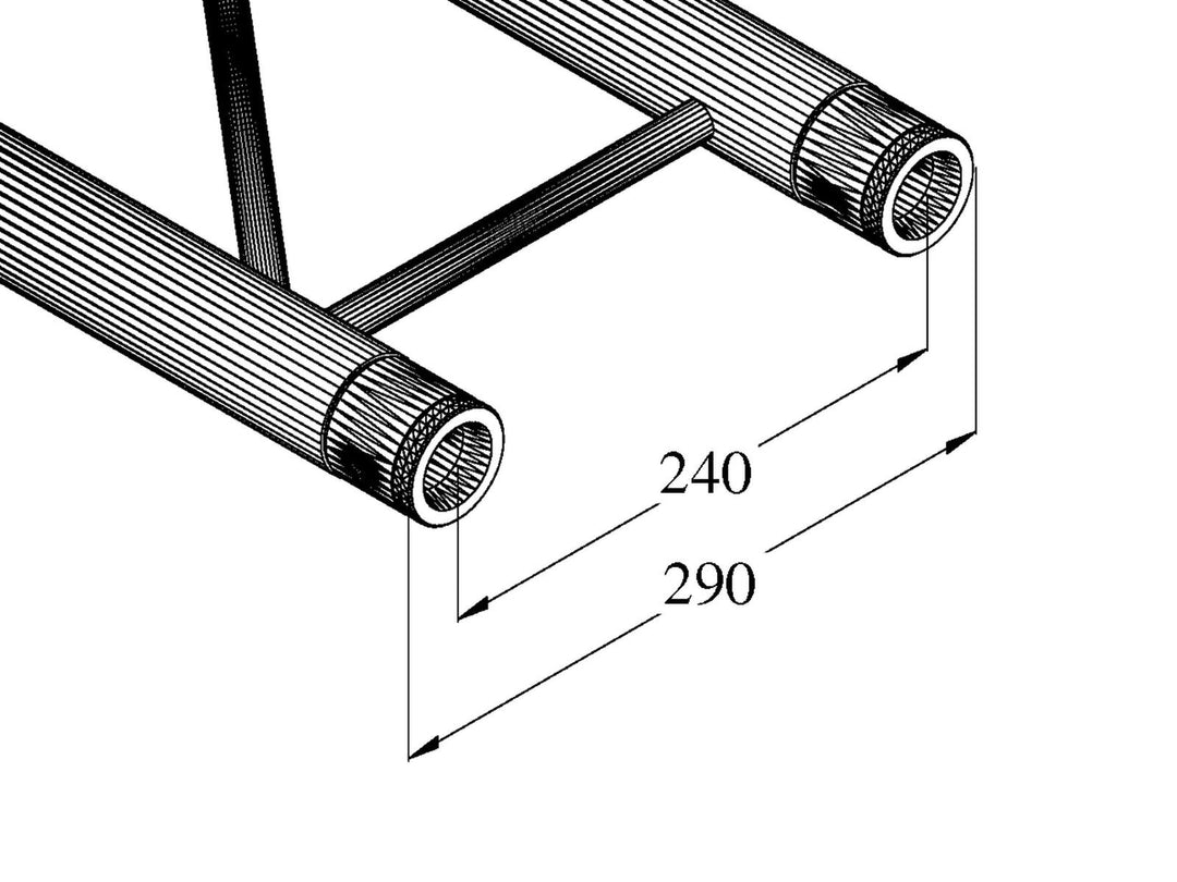 ALUTRUSS BILOCK BQ2-S1500 2-veis kryssbjelke bk