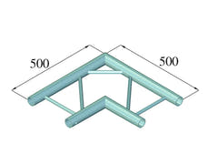 ALUTRUSS BILOCK BQ2-SPAC21H 2-veis hjørne 90° bk