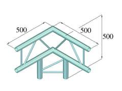 ALUTRUSS BILOCK BQ2-SPAL31V 3-veis hjørne 90° bk