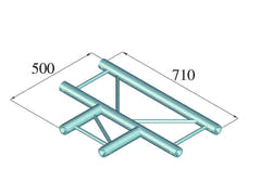 ALUTRUSS BILOCK BQ2-SPAT35H 3-veis T-stykke 90° bk