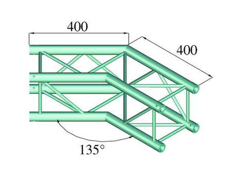 Alutruss DECOLOCK DQ4-PAC23 2-veis hjørne (135°)
