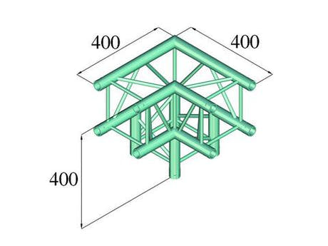 Alutruss DECOLOCK DQ4-PAL30 3-veis hjørne (90°)
