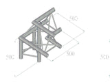 ALUTRUSS TRILOCK 6082AL-31 3-way Corner /\ right