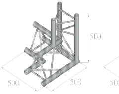 ALUTRUSS TRILOCK 6082AL-33 3-veis hjørne \/ høyre