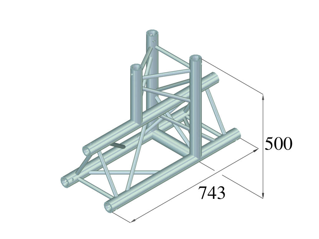 ALUTRUSS TRILOCK 6082AT-37 3-veis T-stykke