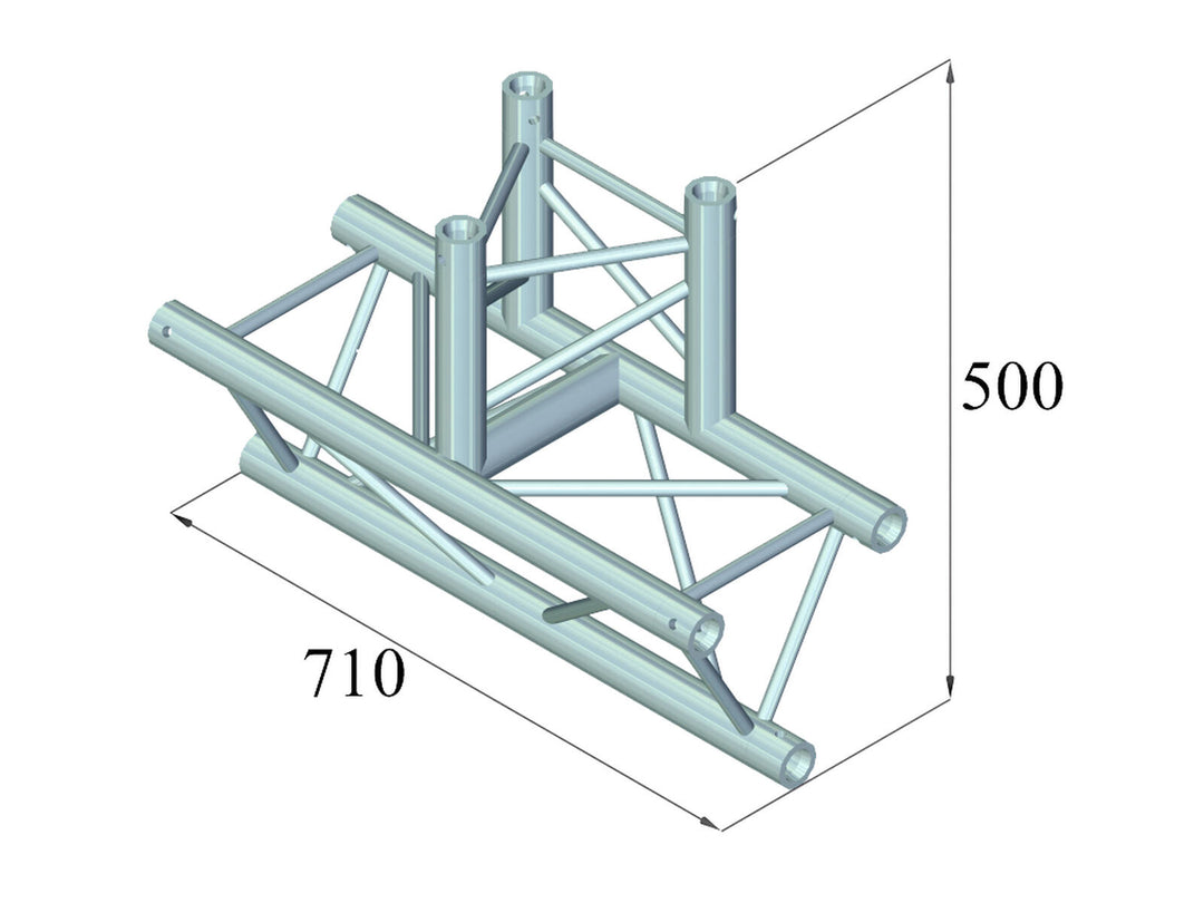 ALUTRUSS TRILOCK 6082AT-38 3-veis T-stykke