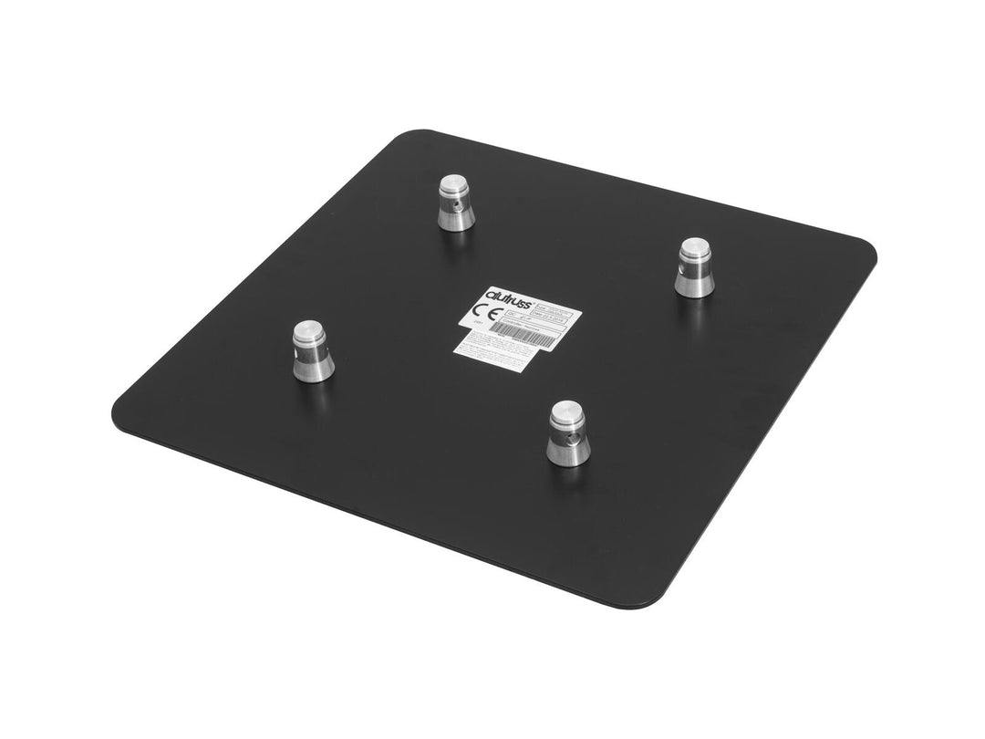 ALUTRUSS QUADLOCK endeplate M10-hann 50 cm x 50 cm bk