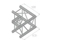 ALUTRUSS QUADLOCK TQ390-QQC21 2-veis hjørne 90°