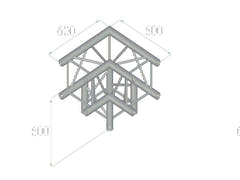 ALUTRUSS QUADLOCK TQ390-QQL30 3-veis-hjørne 90°