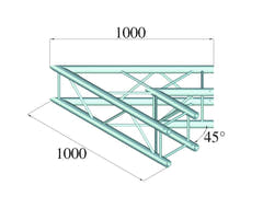 Alutruss QUADLOCK 6082C-19 2-veis hjørne (45°)